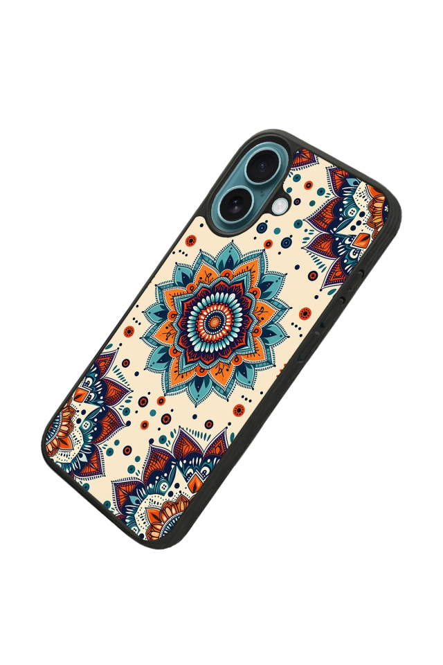 iPhone 16 Plus Uyumlu Mandaal Tasarımlı Glossy Premium Kılıf