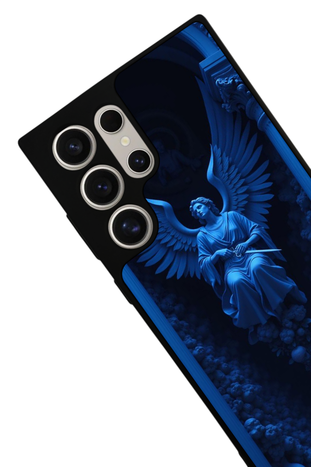 Samsung Galaxy S22 Ultra Uyumlu Melek Tasarımlı Glossy Premium Kılıf