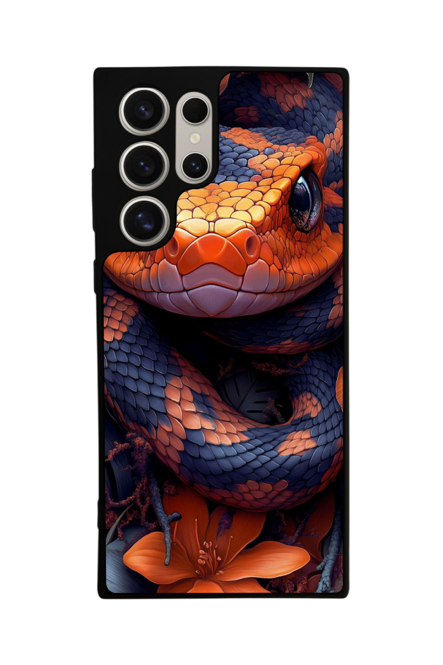 Samsung Galaxy S24 Ultra Uyumlu Yılan Tasarımlı Glossy Premium Kılıf