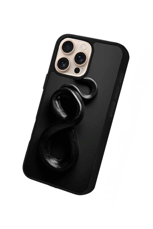 iPhone 14 Pro Max Uyumlu Yılan Tasarımlı Glossy Premium Kılıf