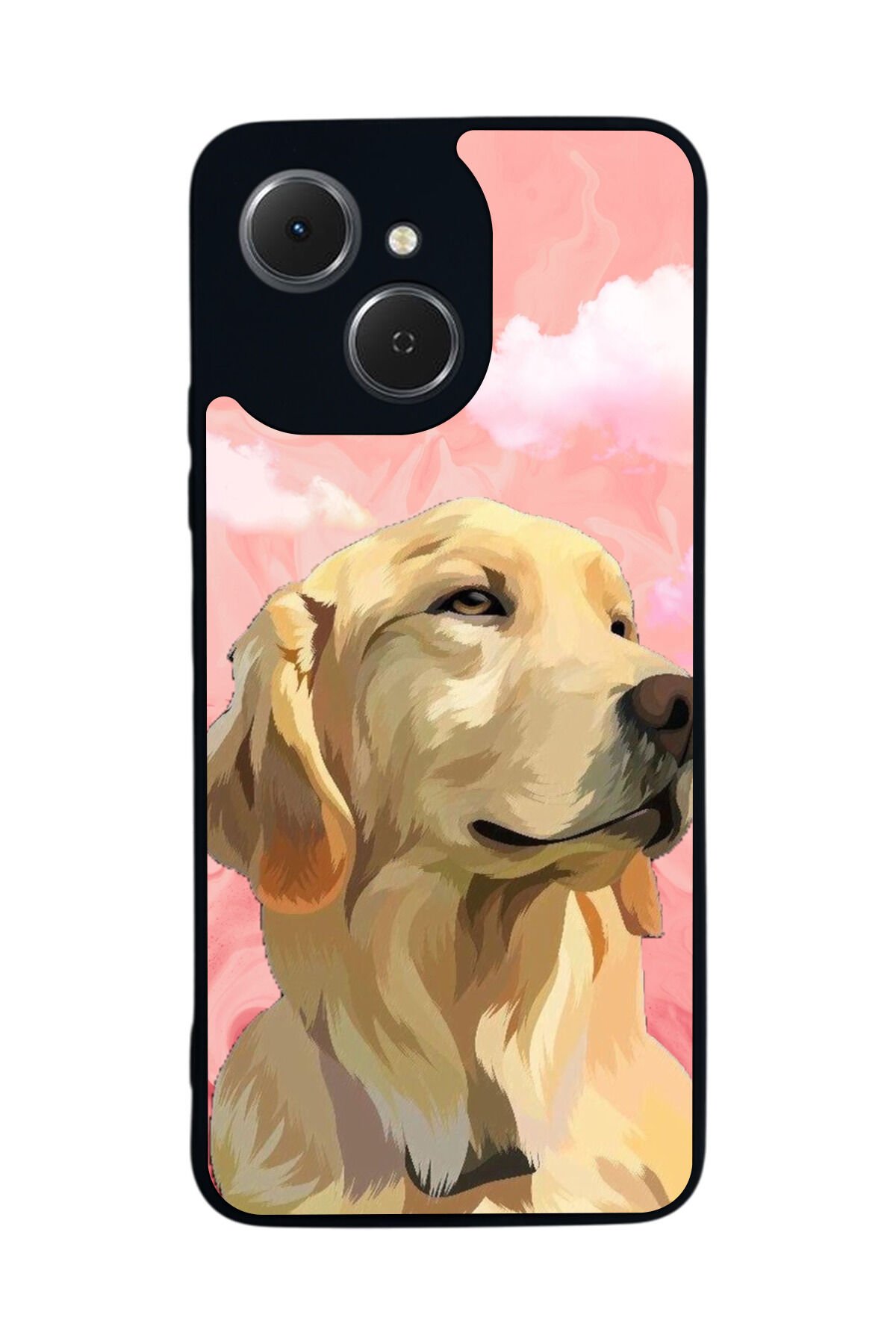 Tecno Spark 40C Uyumlu Golden Kopek Tasarımlı Glossy Premium Kılıf
