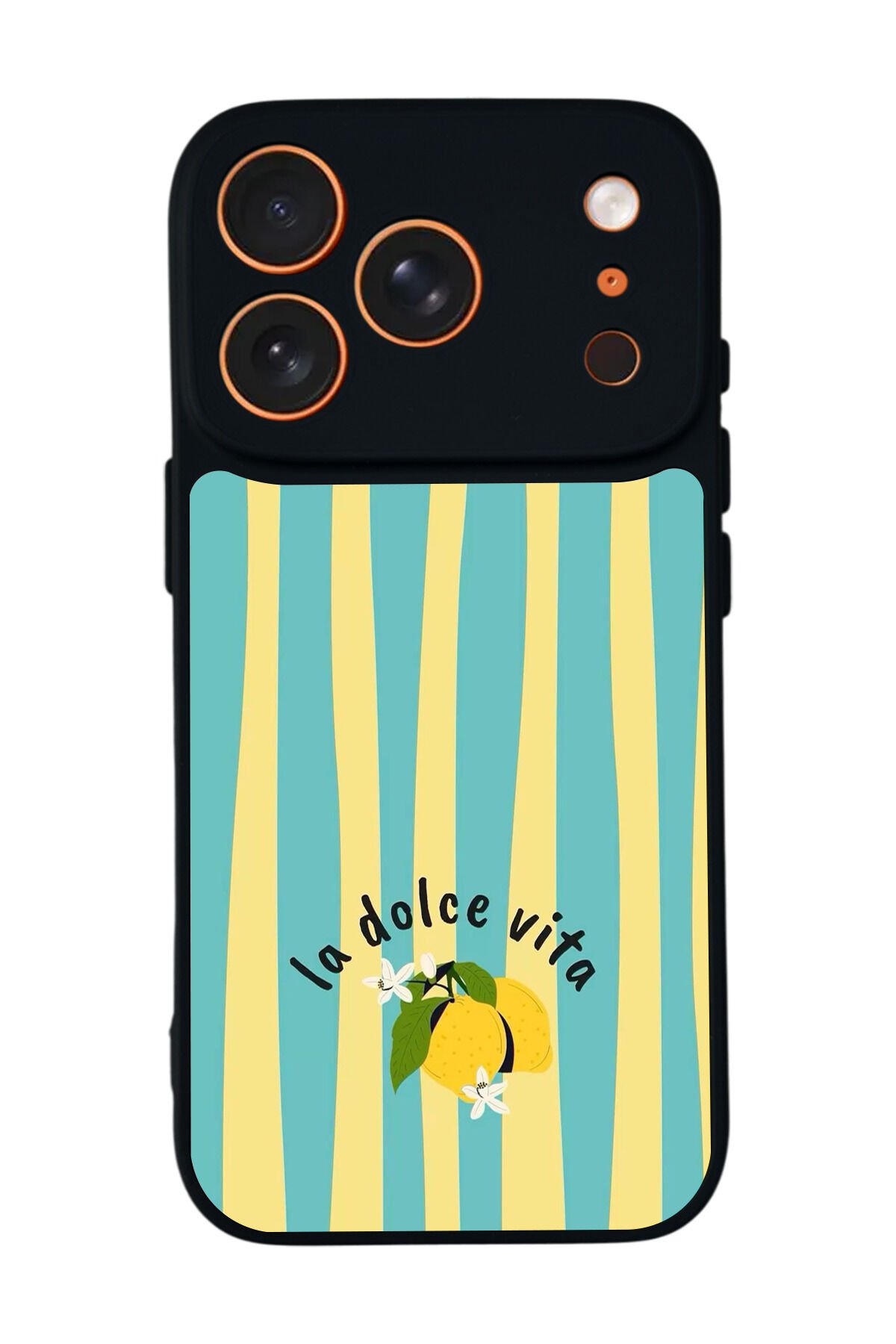 iPhone 17 Pro Max Uyumlu Limon Tasarımlı Glossy Premium Kılıf