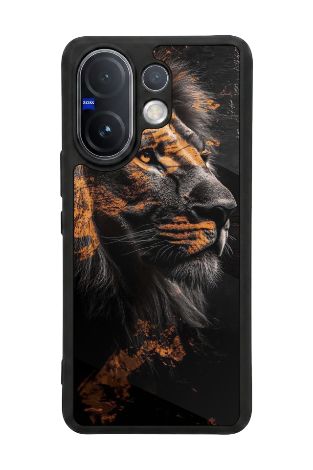 Vivo V60 Uyumlu Aslan Tasarımlı Glossy Premium Kılıf