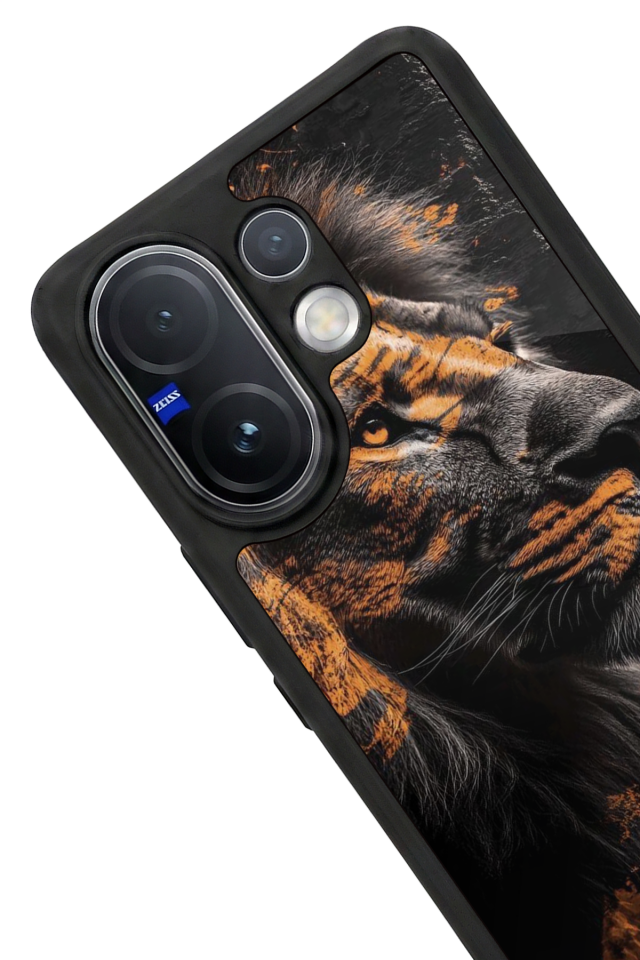 Vivo V60 Uyumlu Aslan Tasarımlı Glossy Premium Kılıf