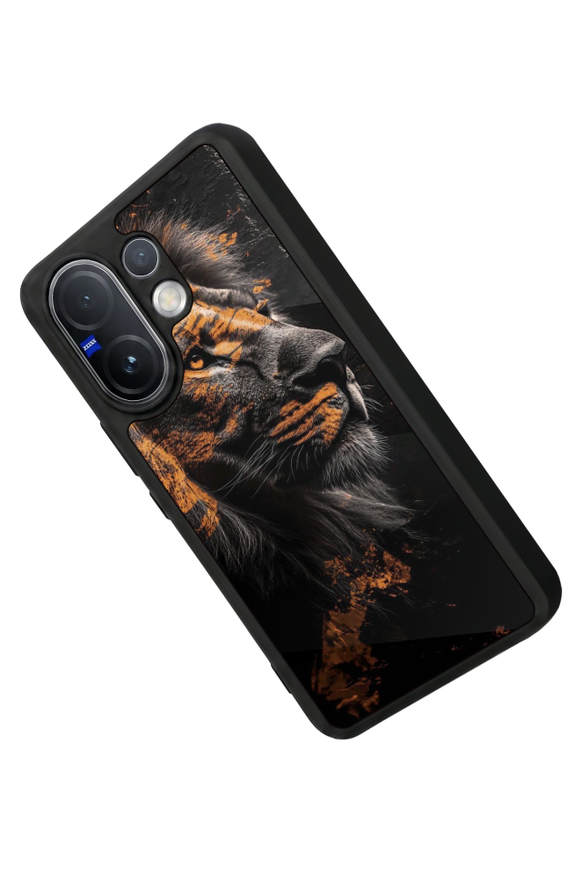 Vivo V60 Uyumlu Aslan Tasarımlı Glossy Premium Kılıf
