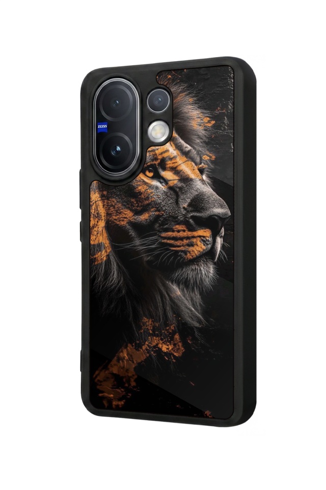 Vivo V60 Uyumlu Aslan Tasarımlı Glossy Premium Kılıf
