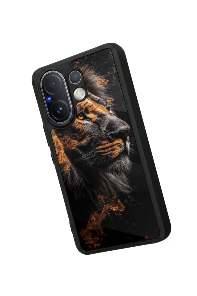 Vivo V60 Uyumlu Aslan Tasarımlı Glossy Premium Kılıf