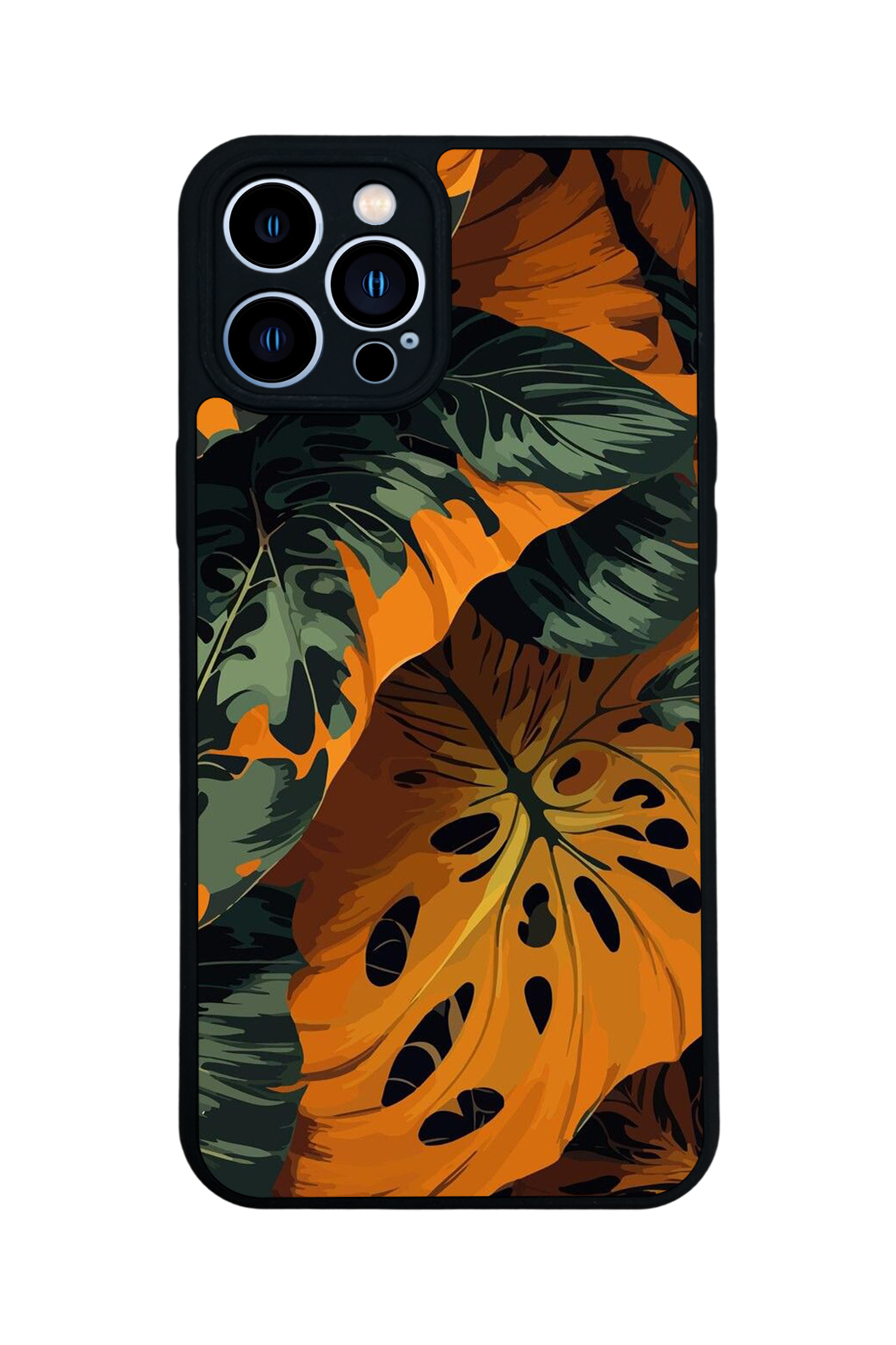 iPhone 12 Pro Max Uyumlu Botanik Tasarımlı Glossy Premium Kılıf