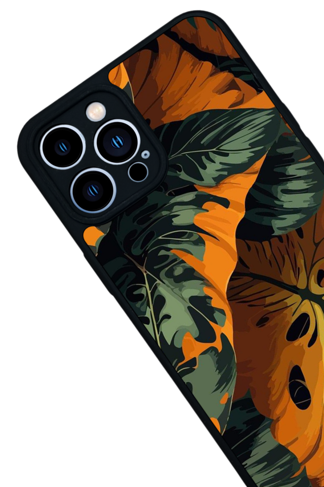 iPhone 12 Pro Max Uyumlu Botanik Tasarımlı Glossy Premium Kılıf