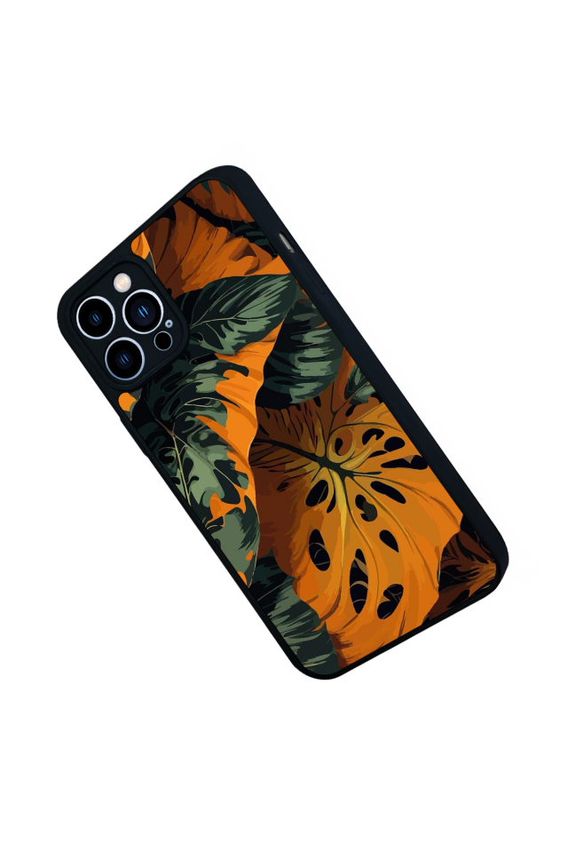 iPhone 12 Pro Max Uyumlu Botanik Tasarımlı Glossy Premium Kılıf