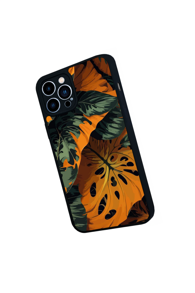 iPhone 12 Pro Max Uyumlu Botanik Tasarımlı Glossy Premium Kılıf