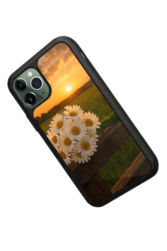 iPhone 11 Pro Max Uyumlu Cicek Tasarımlı Glossy Premium Kılıf
