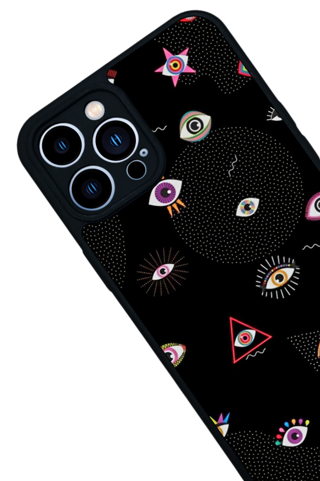 iPhone 13 Pro Max Uyumlu Göz Tasarımlı Glossy Premium Kılıf