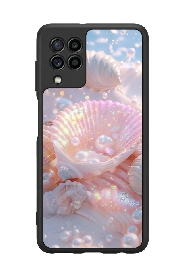 Samsung Galaxy M22 Uyumlu  İnci Tasarımlı Glossy Premium Kılıf