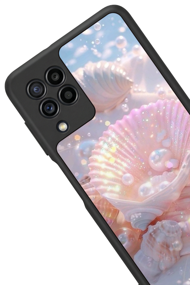 Samsung Galaxy M22 Uyumlu  İnci Tasarımlı Glossy Premium Kılıf