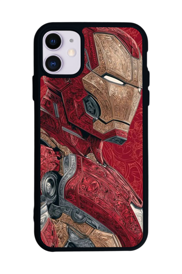 iPhone 11 Uyumlu  Iron Man ( Demir Adam ) Tasarımlı Glossy Premium Kılıf