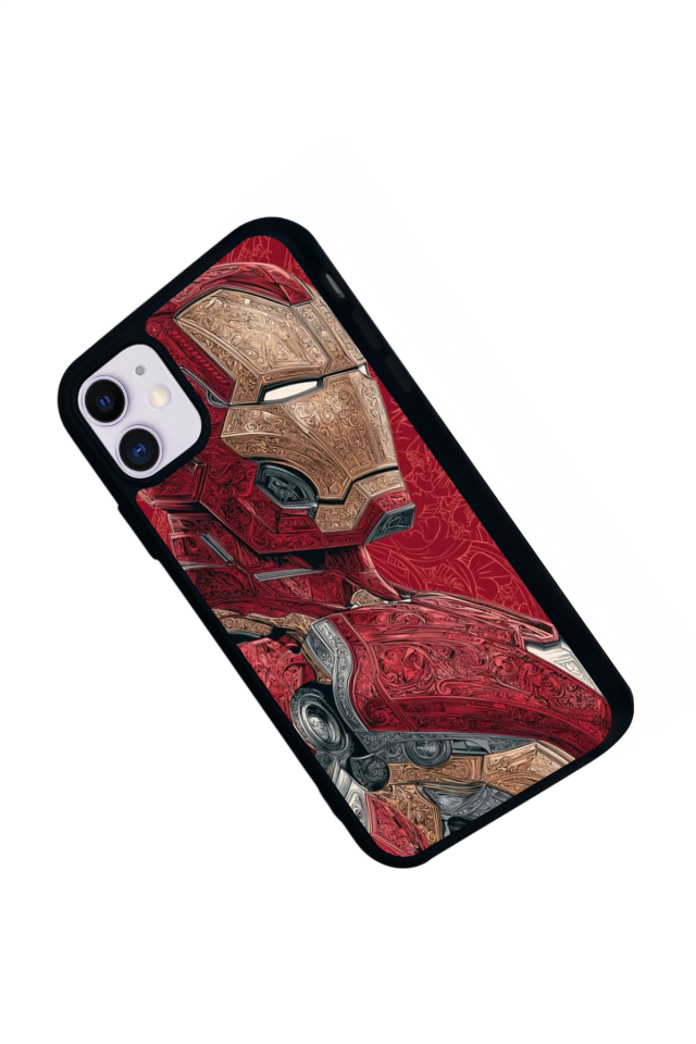 iPhone 11 Uyumlu  Iron Man ( Demir Adam ) Tasarımlı Glossy Premium Kılıf