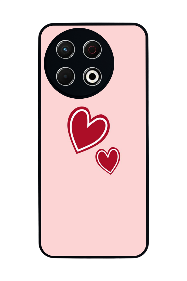 Tecno Spark 30 Pro Uyumlu Kalp Love Tasarımlı Glossy Premium Kılıf