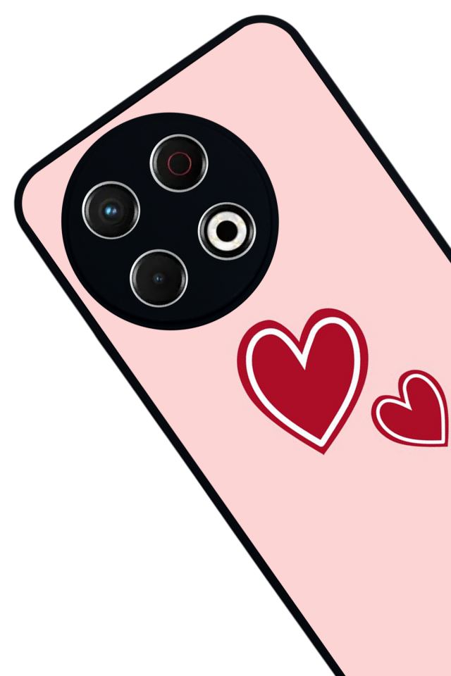 Tecno Spark 30 Pro Uyumlu Kalp Love Tasarımlı Glossy Premium Kılıf