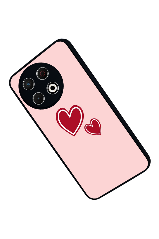 Tecno Spark 30 Pro Uyumlu Kalp Love Tasarımlı Glossy Premium Kılıf