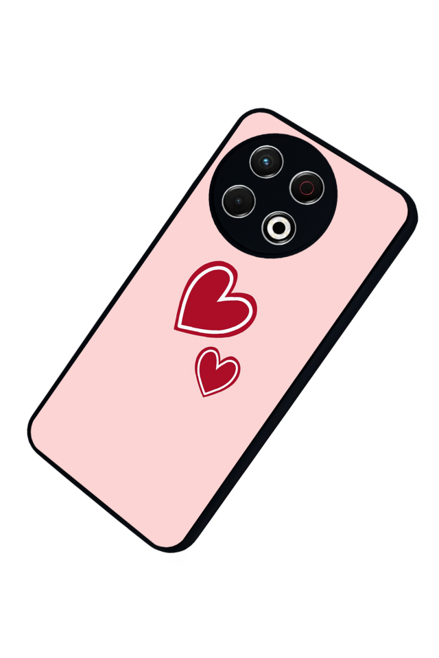 Tecno Spark 30 Pro Uyumlu Kalp Love Tasarımlı Glossy Premium Kılıf