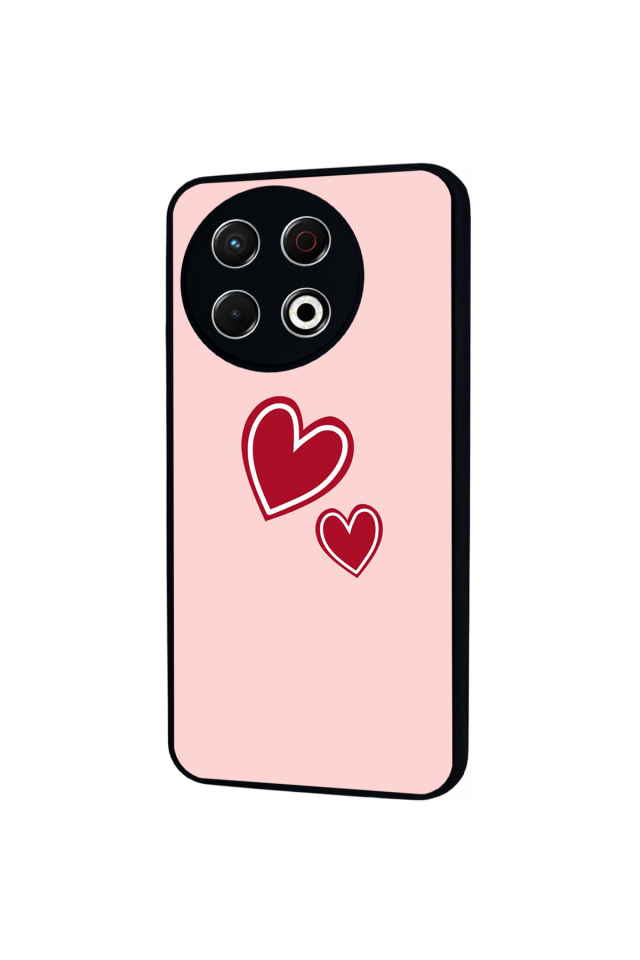 Tecno Spark 30 Pro Uyumlu Kalp Love Tasarımlı Glossy Premium Kılıf