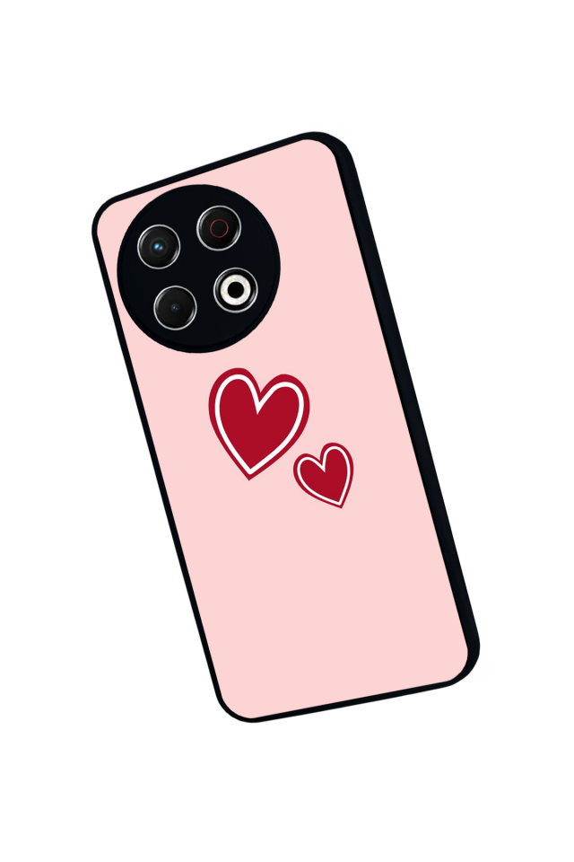 Tecno Spark 30 Pro Uyumlu Kalp Love Tasarımlı Glossy Premium Kılıf