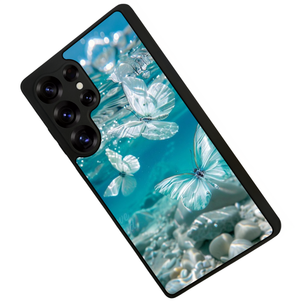 Samsung Galaxy S25 Ultra Uyumlu Kelebek Tasarımlı Glossy Premium Kılıf
