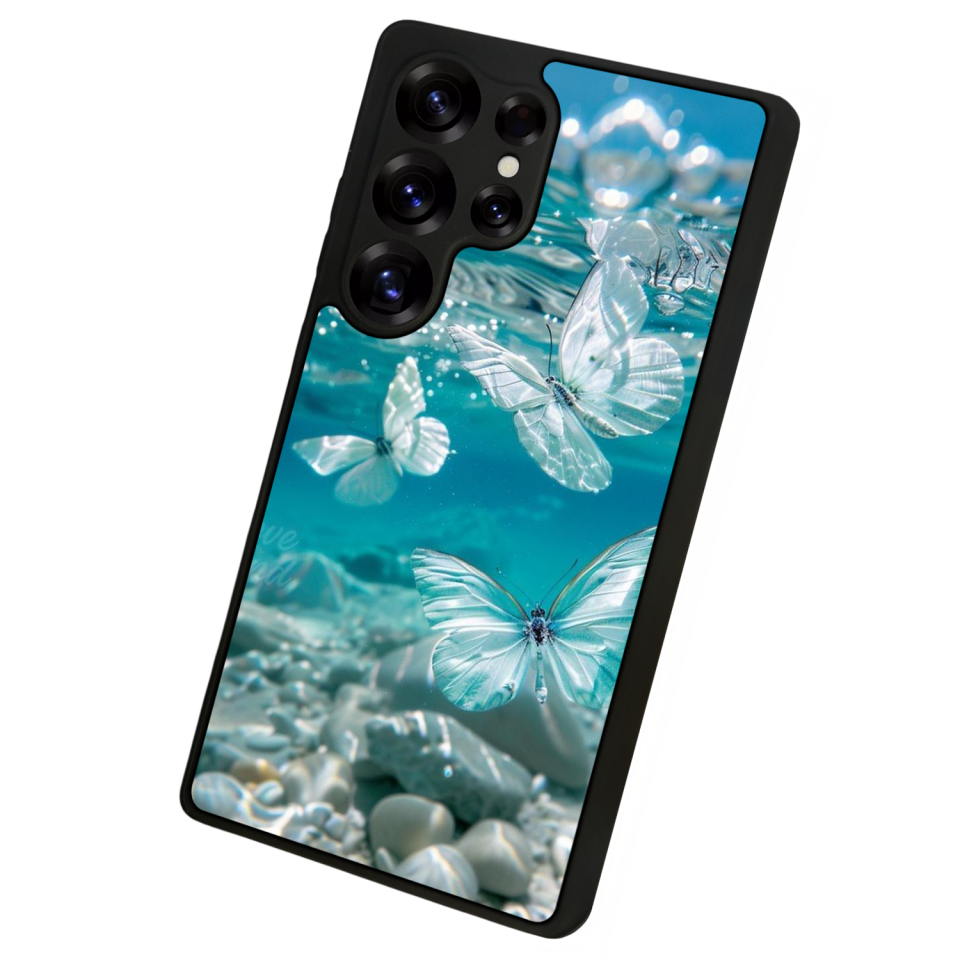 Samsung Galaxy S25 Ultra Uyumlu Kelebek Tasarımlı Glossy Premium Kılıf