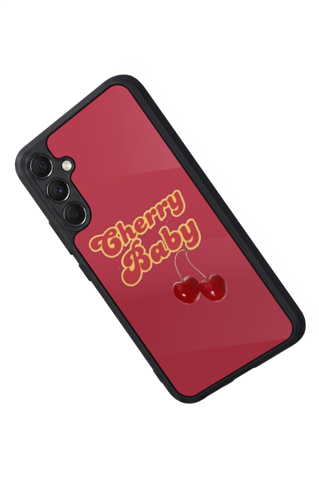 Samsung Galaxy A34 Uyumlu Kiraz Tasarımlı Glossy Premium Kılıf