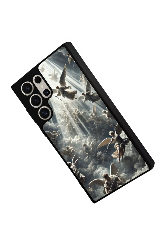 Samsung Galaxy S22 Ultra Uyumlu Melek Tasarımlı Glossy Premium Kılıf