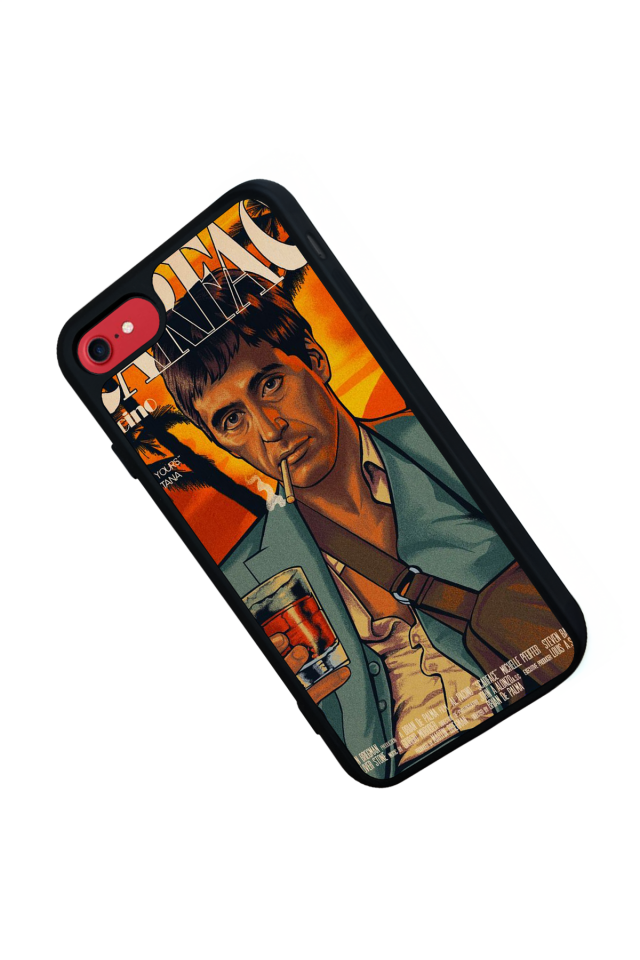iPhone SE Uyumlu Scarface Tasarımlı Glossy Premium Kılıf