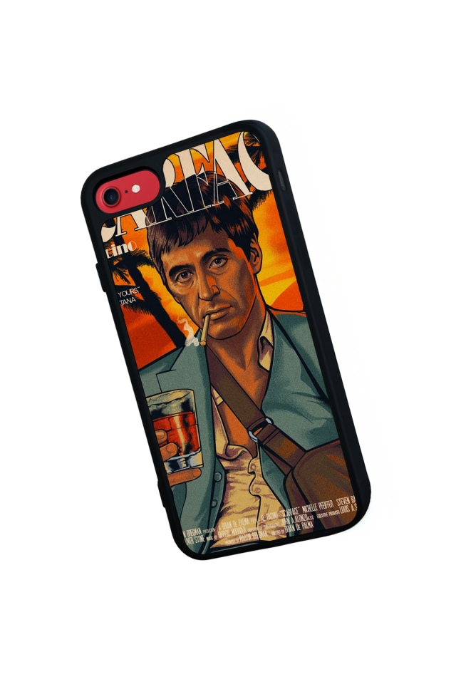 iPhone SE Uyumlu Scarface Tasarımlı Glossy Premium Kılıf