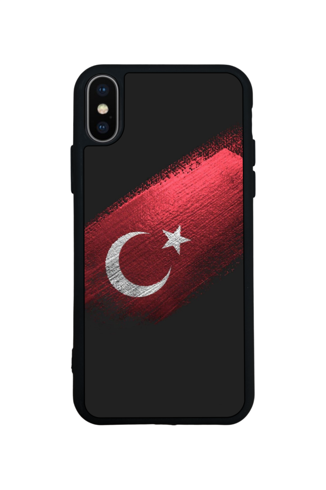 iPhone XS Max Uyumlu Türk Bayragi Tasarımlı Glossy Premium Kılıf