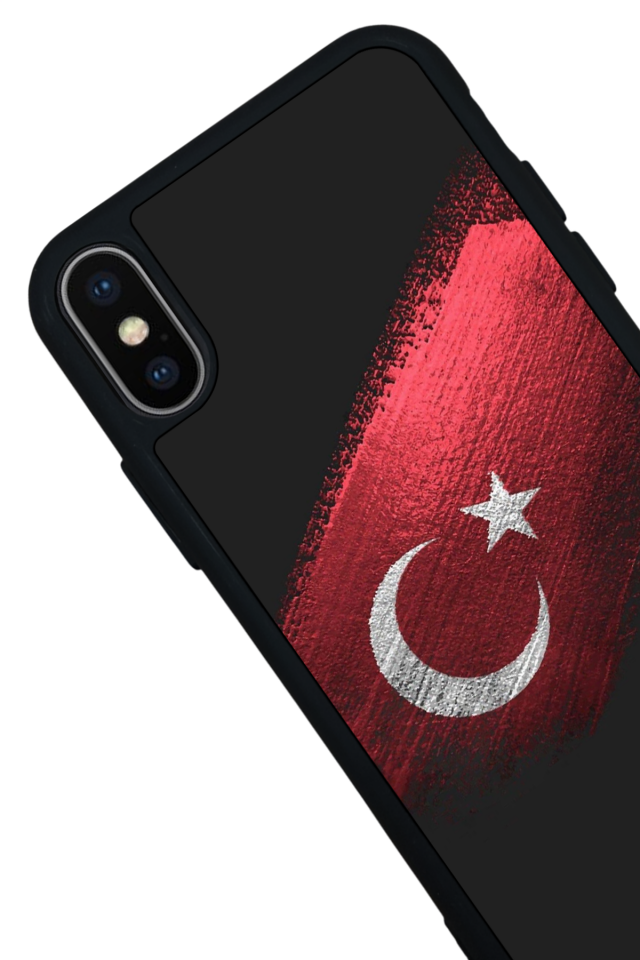 iPhone XS Max Uyumlu Türk Bayragi Tasarımlı Glossy Premium Kılıf