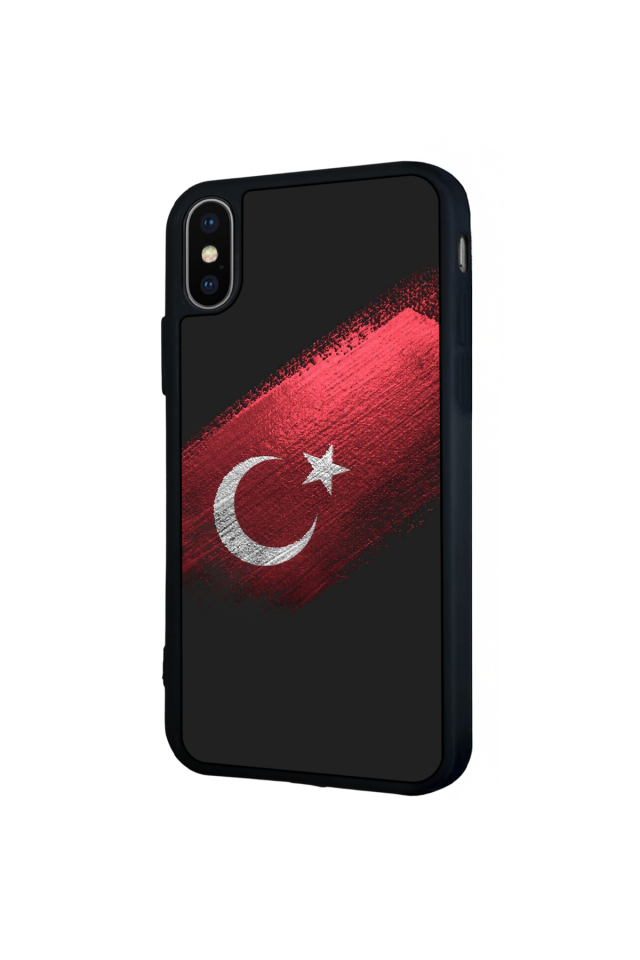 iPhone XS Max Uyumlu Türk Bayragi Tasarımlı Glossy Premium Kılıf