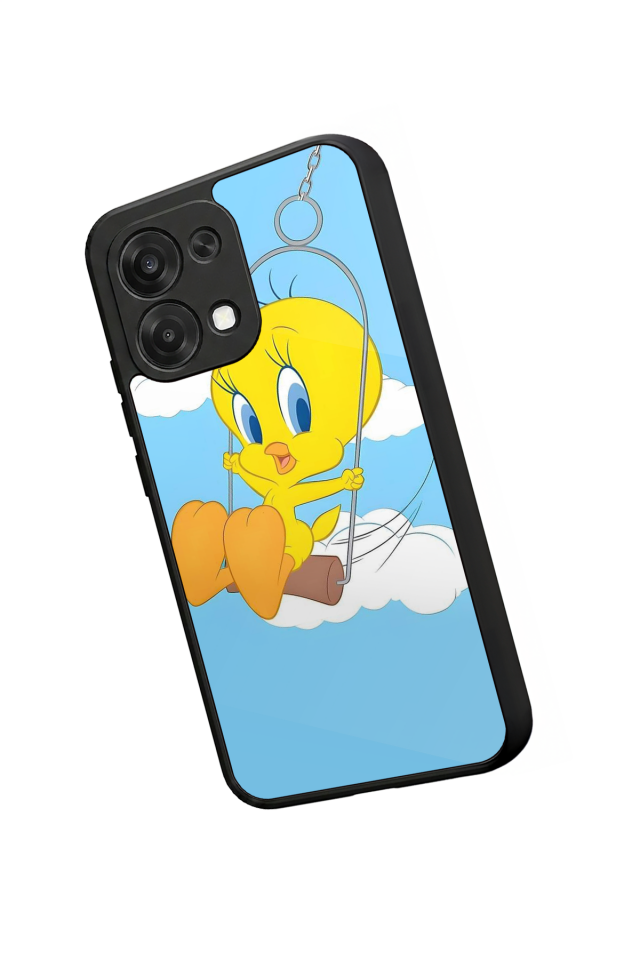 Oppo A6 Pro Uyumlu Tweety Tasarımlı Glossy Premium Kılıf