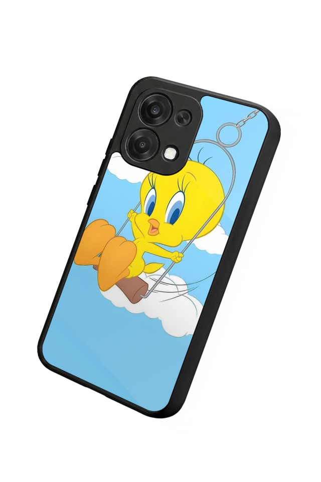 Oppo A6 Pro Uyumlu Tweety Tasarımlı Glossy Premium Kılıf