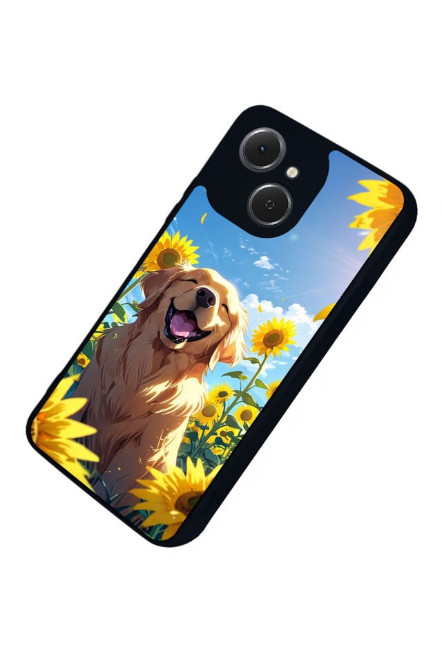 Tecno Spark 40C Uyumlu Golden Kopek Tasarımlı Glossy Premium Kılıf