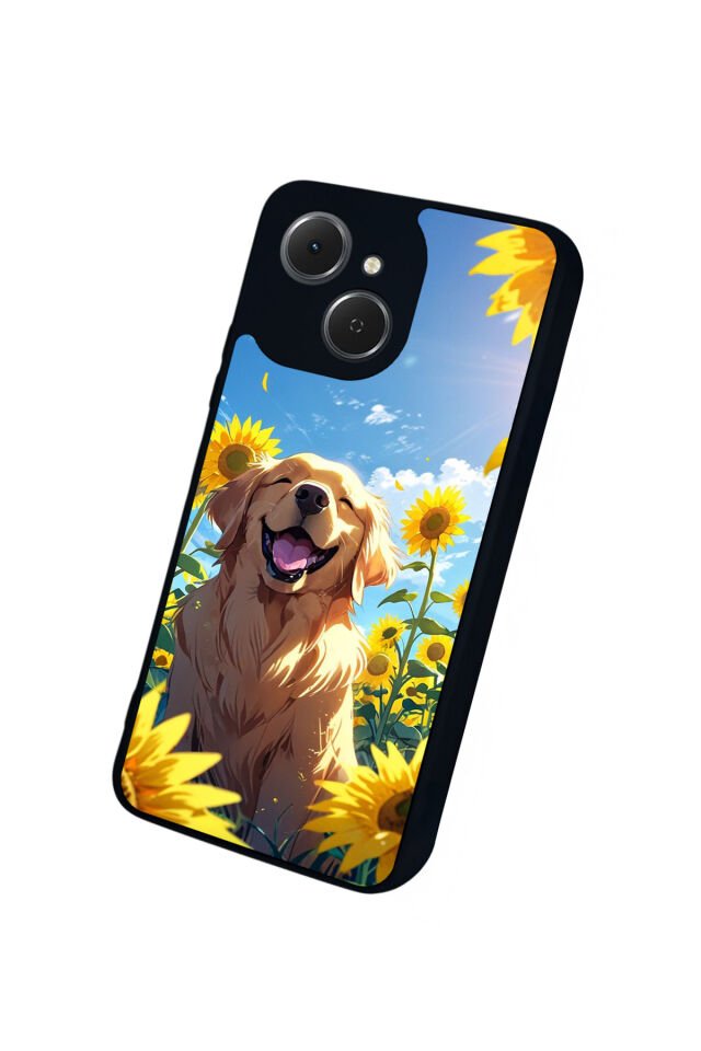 Tecno Spark 40C Uyumlu Golden Kopek Tasarımlı Glossy Premium Kılıf