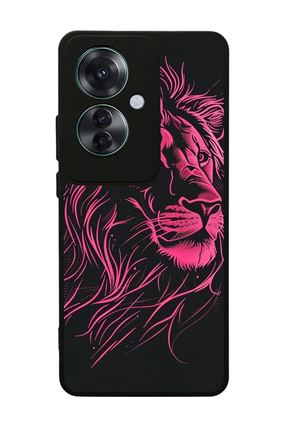 Oppo Reno 11F Uyumlu Aslan Tasarımlı Glossy Premium Kılıf