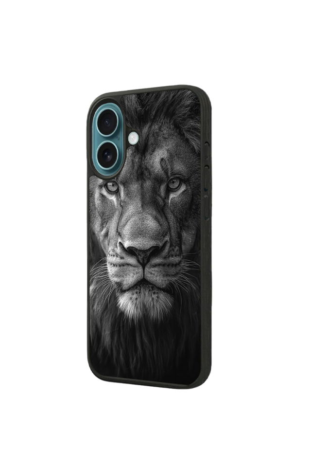 iPhone 16 Uyumlu Aslan Tasarımlı Glossy Premium Kılıf