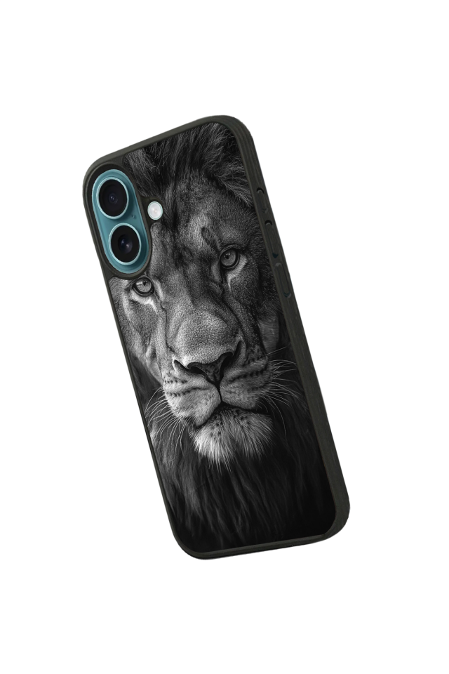 iPhone 16 Uyumlu Aslan Tasarımlı Glossy Premium Kılıf