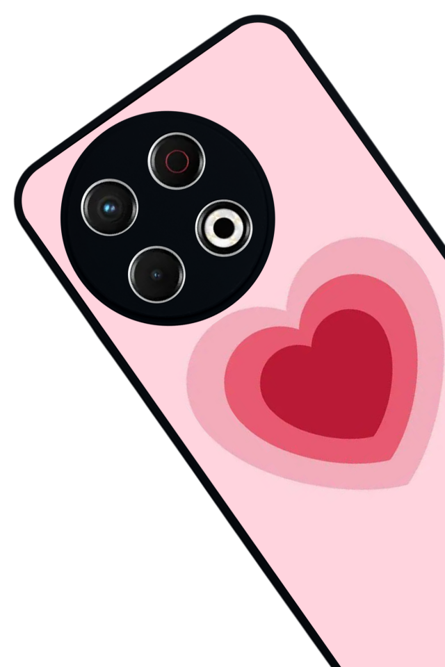 Tecno Spark 30 Pro Uyumlu Kalp Love Tasarımlı Glossy Premium Kılıf