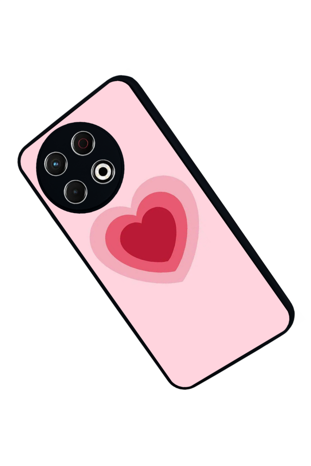 Tecno Spark 30 Pro Uyumlu Kalp Love Tasarımlı Glossy Premium Kılıf