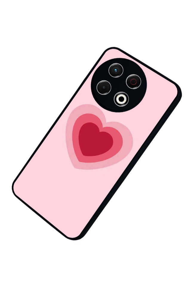 Tecno Spark 30 Pro Uyumlu Kalp Love Tasarımlı Glossy Premium Kılıf