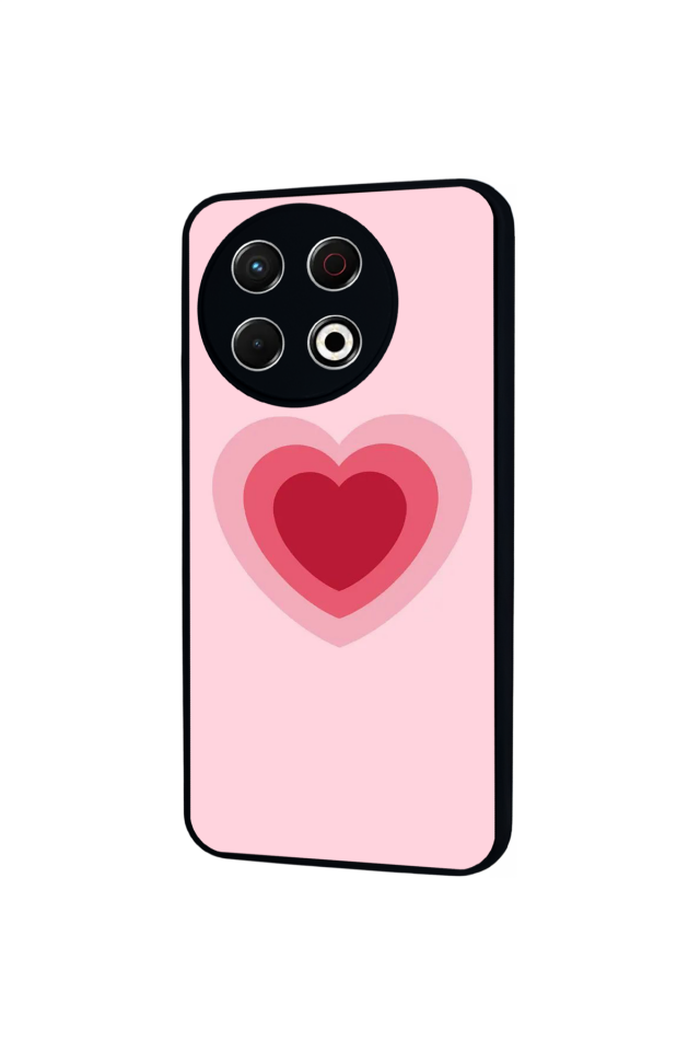 Tecno Spark 30 Pro Uyumlu Kalp Love Tasarımlı Glossy Premium Kılıf