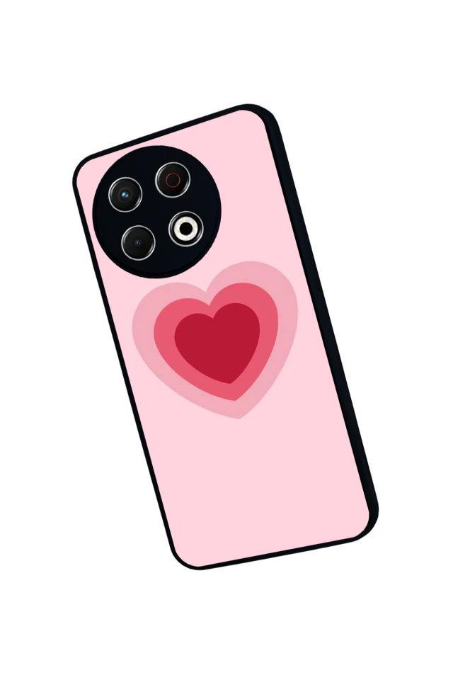 Tecno Spark 30 Pro Uyumlu Kalp Love Tasarımlı Glossy Premium Kılıf