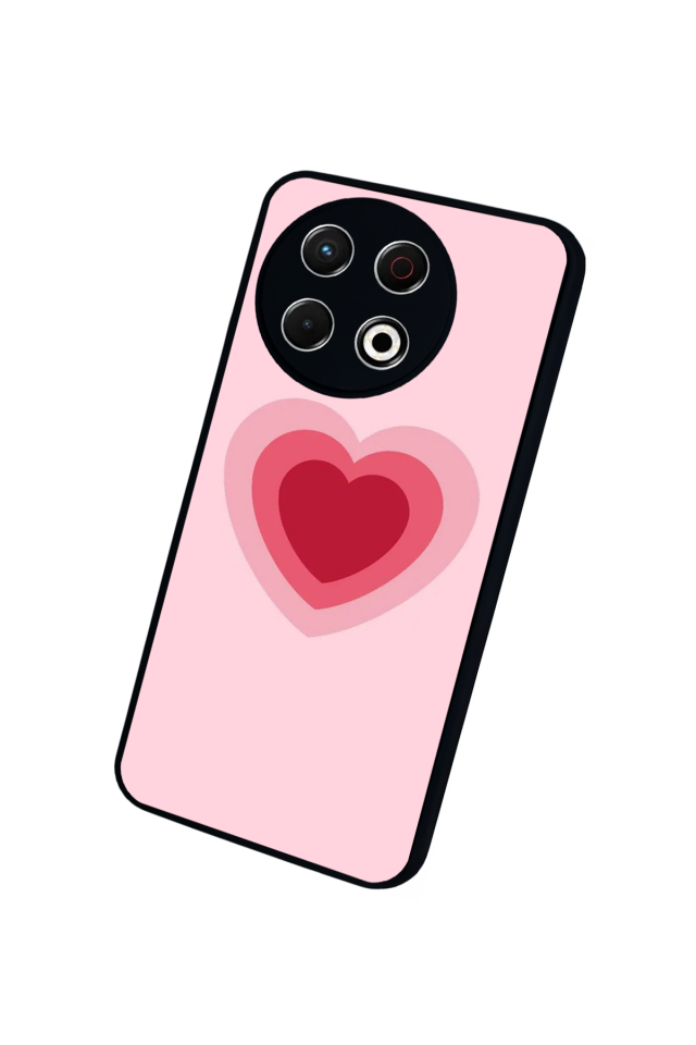 Tecno Spark 30 Pro Uyumlu Kalp Love Tasarımlı Glossy Premium Kılıf