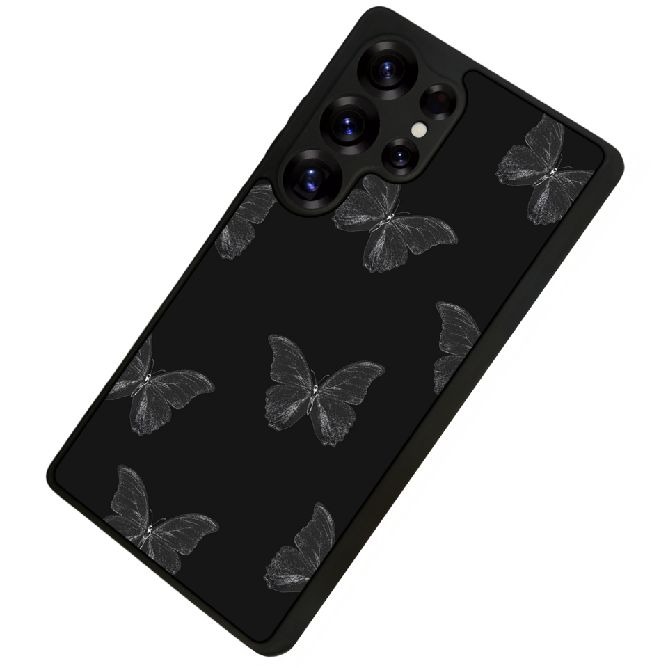 Samsung Galaxy S25 Ultra Uyumlu Kelebek Tasarımlı Glossy Premium Kılıf